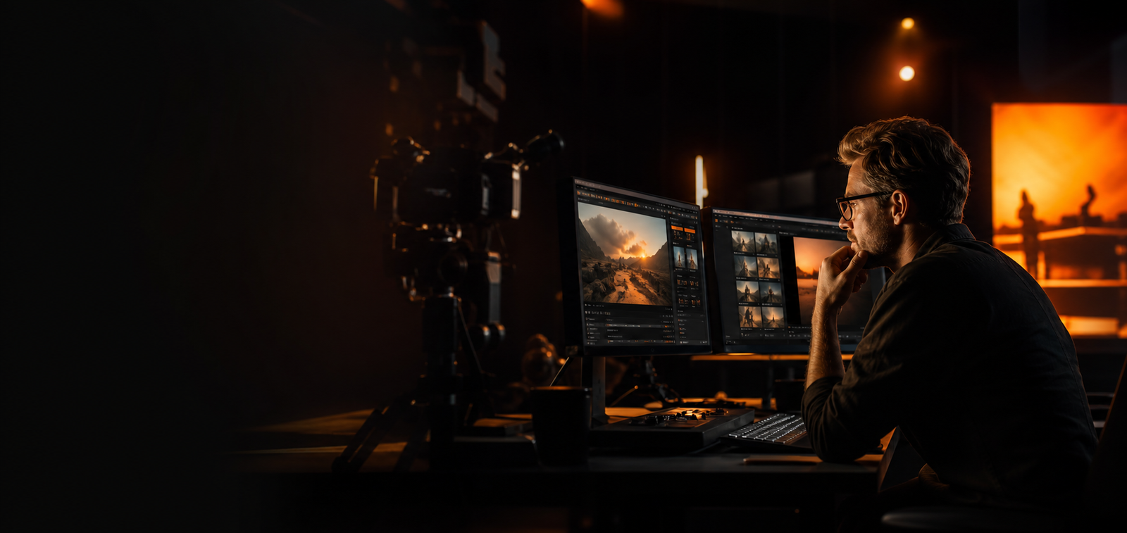 AI video editing studio